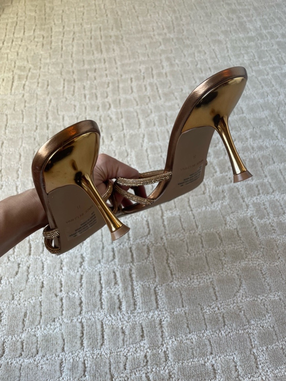 Steve Madden Metallic Bronze Heels - Picture 3 of 4